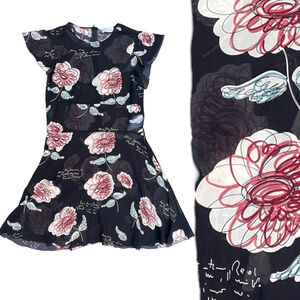 red Valentino silk Floral Dress printed